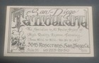 Vintage Tattoo Business Card       Tattooland San Diego  Signed Rare
