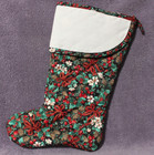 Charles Craft Stocking Large Full Size Holiday Elegance Print Nwt