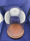 Vintage Glass Display Dome 12 X 8 Walnut Base