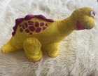 Vtg Fisher Price Puffalump Plush Bruce Brontosaurus Dinosaur Yellow Roar Works