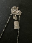 Chatelaine Silver Needlework Needle Holder Thimble Clip To Attach At Waist C1800