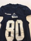 Game Worn Used Adidas Rice Owls Football Jersey  80 Size M Peterson