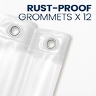 Shower Liner Clear Peva Waterproof 3 Magnets 72 X 72 Heavy Duty 1 Pack