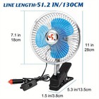 12v Car Swing Clip Type Cooling Fan  Rotatable Rv Box Type Cooling Fan