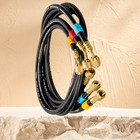 Fieldpiece Hr3b Ball Valve Refrigerant Hose Set  3  With Color Tags - 1 4  X 1 4