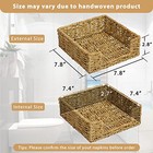 Ratten Napkin Holder For Table  Square Seagrass Serving Tray For Paper Napkins 