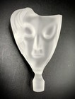 Vtg Desna Czech Art Glass Art Deco Frosted    melancholy    Perfume Bottle Stopper