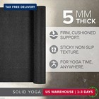 Gaiam Yoga Mat - Premium 5mm Solid Thick Non Slip Exercise   Fitness Mat For All