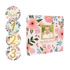 Pearhead Baby Memory Book And Baby Belly Sticker Set Floral Photo And Scrapbook