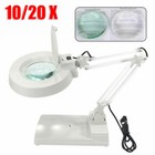 10 20x Magnifier Led Workbench Desk Lamp Reading Magnifying Glass Lens