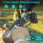 6 Electric Mini Chainsaw 24v Handheld Cordless Wood Cutter W  2 Battery 2 Chain