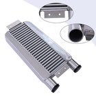 Same One Side Universal Aluminum Intercooler Turbo Front Mount 2 5  Inlet outlet