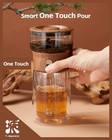 Modern Glass Infuser Teapot  One Touch Tea Maker For Loose Leaf Tea
