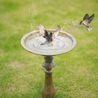 Aihaokan 19h Antique Pedestal Bird Bath Bird Baths For Outdoors Hand-crafted