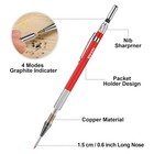 Enhon 3 Pcs 2mm Mechanical Carpenter Pencil Set With 36 Marker Refills Yellow