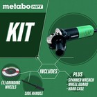 Metabo Hpt G12sr4m 6 2 Amp 10 000 Rpm 4-1 2  Spinde Lock Angle Grinder Kit New
