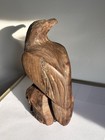 1960s Vintage Mcm Hand-carved Iron Wood American Bald Eagle Art Sculpture Statue
