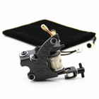 Beginner Steel Tattoo Machine Gun 10 Wrap Coils For Liner Shader Supply Black