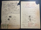 Set Of 2 Thailand Official Documents Covers Revenue Tax Stamps Finger Prints 1