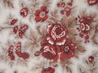 Fabric Antique French Madder Dye Rose Floral W  Picotage C1850 2 25 Yards