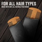 Viking Revolution Wooden Beard Comb   Case  Dual 2pk  Orange