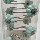New In Box Sonoma Set Of 12 Pacific Heights Green Floral Shower Curtain Hooks