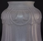 Satin Frost Flowers Embossed Glass Fixture Lamp Shade Fits 2 1 4  Deco Style Vtg