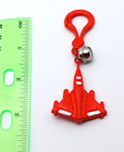 Vintage 1980s Charm Fighter Jet Airplane Red For Bell Charms Clip On Necklace