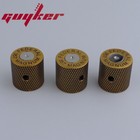 Guyker 3pcs Electric Guitar Bass Knobs Antique Brass Bullet Case Style