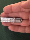 Vintage Sterling Silver Slide Rule Tie Clip Bar Articulated Moving Engineer Math