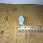 Irridescent White Elephant Figurine With Upturned Trunk Very Small