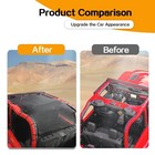 Hoolcar Mesh Sun Shade For Jeep Jl  Blocks Uv  Wind  Noise  Bikini Top Cover    