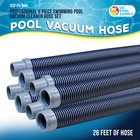 8 Piece Swimming Pool Vacuum Cleaner Hose Set  Blue   Gray 40  Flexible Sections