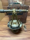 Antique Historic W   E l  Gurley Surveyor Transit Wood Tripod Measure Rod Unit