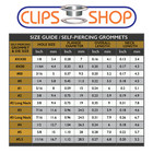 Grommet Attaching Dies Clipsshop 10 Sizes  0   2  3 8     3   4    xx00 -  5 5