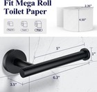 Toilet Paper Holder Wall Mount Sturdy Round Matte Black Toilet Paper Holder