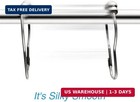 Uigos Premium Shower Curtain Rings Set Of 12  Rust-resistant Stainless Steel Hoo