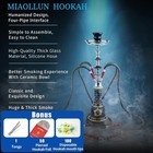 21 6  Hookah Set 4 Hose Shisha Complete Set portable Glass Vase Hookahs Shisha  