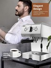 Gevi Espresso Machine 15 Bar Pump Pressure Expresso Coffee Machine - Black   