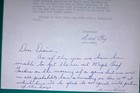 Billy Reay Hand-written Signed Note Chicago Blackhawks Maple Leafs Garden 1966