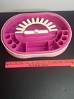 Vintage Cosmepak 1990s Cosmetic Case Organizer Display Pink Plastic Makeup Caddy