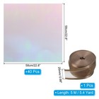 40 Sheets Flower Wrapping Paper 22 8 x22 8  With Ribbon For Gift Packaging Pink