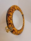 Vintage Tortoiseshell Gold Vanity Mirror     Hollywood Regency Style     Double Side