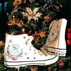 Free Shipping Converse Hi Tops All Stars Succulents Sneaker White Youth Sz 1