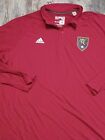 Adidas Real Salt Lake Mls Soccer Graphic Shirt Mens 2xl Red Long Sleeve 1 4 Zip