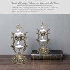 Vintage Embossed Hourglass Sand Timer Decor 360   Rotating 15 Min   Metal Antique