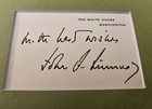 President John F  Kennedy Authentic White House Card Signed W  Photo Display 