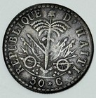 Haiti An 29  1832  50 Centimes Silver Cannon Flags Rare Haitian
