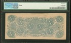 Pmg Au53  T-52 1862 Confederate States  10 Civil War Obsolete Banknote Currency