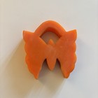 Juicy Pumpkin Catalin Bakelite Butterfly Carving Vtg    bruce Pantti   